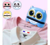 Tampon vetement enfant personnalisé prénom, marquage rapide et lisible pour habits quotidiens et affaires scolaires, idéal pour rentrée scolaire et activités extrascolaires