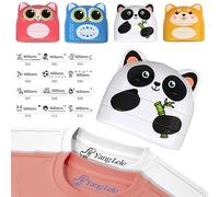Tampon Vetement Enfant Personnalisé Tampon Prénom Tampon Encreur Textile Tampon Encreur Enfant Personnalisable, pour Etiquette Vetement Enfant Marquer Les Vêtements Cartables Chapeaux Tasses (Blanc)