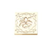 Tampon vintage à motif floral pour enveloppe, carte, invitations, emballage de Noël, mariage, poignée en bois
