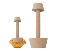 Tamponneur à tarte en bois, double face pour pâte à œufs, tartelettes, outils de pâtisserie pour faire des tartes aux œufs, des pâtes, des gâteaux au fromage, des desserts (modèle 4)