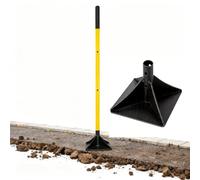 Tamponneur manuel en acier robuste de 20 cm x 20 cm, 4,1 kg avec poignée de 1,22 m, compacteur de sol pour nivellement du sol, gravier, asphalte, allée pour niveler le sol, gravier, asph