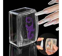 Tampons à ongles carrés entièrement transparents en silicone (2,8 x 3,8 cm)
