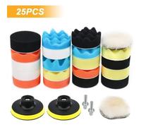 Tampons à polir - Still® Kit 25pcs - Éponge - Adaptateur M10 - Augmente l'éclat de la voiture