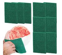 Tampons à Récurer Verts - de 10 tampons à récurer polyvalents, résistants et réutilisables | Éponge de Cuisine pour Vaisselle - pour cuisine, casseroles, évier, plaques, barbecue, salle de bain, maiso