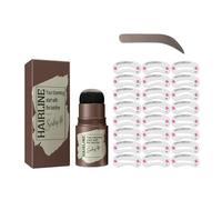 Tampons à sourcils et pochoir faciles à utiliser pour les débutants - 24 modèles réutilisables - Anti-taches - Ensemble de tampons à sourcils d'aspect naturel