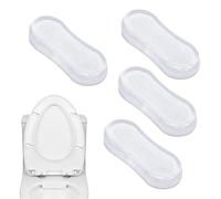 Tampons Abattant WC - 4 Pièces Pare-chocs De Siège De Toilette, Coussinets D'abattant De Toilette En Silicone, Pare-chocs Transparent Pour Couvercle De Toilette