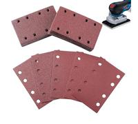 Tampons Abrasifs Orbitaux | 120 Pièces Papier Abrasif Rectangulaire pour Ponceuse Orbitale, Pièces de Rechange Anti-Encrassement pour Peinture Verre Métal de plâtre Pierre Travailleurs du Bois