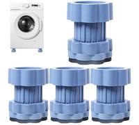 Tampons Anti-Vibration Lave-Linge - PP PVC 6,8x8cm 4 Pièces | Pieds Lave-Linge | Patins Machines à Laver | Amortisseurs Vibrations Réduisent Bruit Protègent Sol