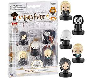 Tampons Auto-Encreurs Harry Potter, Lot de 5(12) - Cadeaux Harry Potter, Collection, Décorations Fêtes, Décos Gâteaux par PMI, 6,3cm de Haut (B)