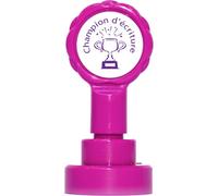 Tampons auto-encreurs Teacher Stamps pour enseignants 'Champion d'écriture' en caoutchouc, rond, medium, BR039CM