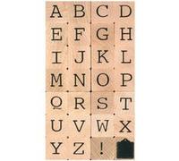 Tampons bois - Alphabet en majuscules Multicolore G