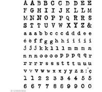 Tampons clear stamp Alphabet machine - Set de 138 tampons Transparent G