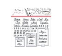 Tampons Clear Stampon Bullet Journal - Organisation mois - 58 pcs