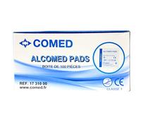 Tampons/Compresses d'alcool à 70° Alcomed 2 boites de 100- Certifié France Medical Industrie