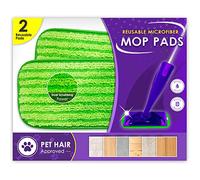 Tampons de Balai à Franges réutilisables compatibles avec Swiffer WetJet - Recharges en Microfibre lavables - Compatibles avec Les balais à Franges sèches et Les têtes de Balai à Jet Humide