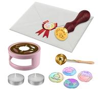 Tampons de Cire Personnalisés,Tampons de Cire vintage Exclusifs,Sceaux Pour Enveloppes,Invitations de Mariage,Projets D'artisanat,Emballages de Cadeaux,Cadeaux Réfléchis. (Modèle A)