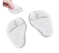 Tampons de l'-pied - 3,74x2,76 pouces pour semelles de sandale pour le confort de la douleur, amortit supplémentaire avec base résistante au glissement, inserts lavables clairs pour extérieur, pl