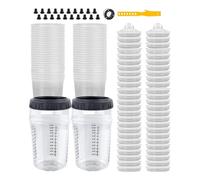 Tampons de mélange de peinture - Mini tasses de mélange de peinture avec couvercle | Tasses à peinture jetables | Coupes de mesure de mélange de peinture 165 ml | Fournitures de bricolage d'art