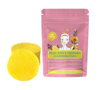 Tampons de nettoyage à l'acide - coussinets moussants exfoliants de curcuma | Pores propres en profondeur | Nettoyage du visage, curcuma cleaansing padds exfoliation paads pour le nettoyag