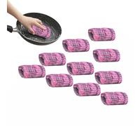 Tampons de nettoyage en métal - Lavage des éponges pour plats | Coussin de nettoyage en laine d'acier | Détachant d'huile à la maison pour salle de bain, lavabo, atelier, cuisine, appartement
