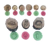 Tampons de piste d'animaux : tampons en bois gravés | 3,5 x 3,5 cm Petits blocs d'impression de nature - Stampers éducatifs Arts Crafts pour enfants apprentissage en t utilisation de ex