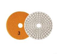 Tampons de polissage de 10,2 cm 3 grains pour un meulage efficace humide/sec des surfaces de granit et de béton (grain 3)