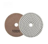 Tampons de Polissage Diamant 4 Pouces, Grain 30-10000, disques de ponçage Humide/Sec for Pierre de Granit, béton, marbre, 100mm, Support à Crochet et Boucle(10000grit)