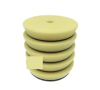 Tampons de polissage en éponge 3/5/6 pouces, dureté variable, for voitures 80 mm/125 mm/150 mm à double action(Yellow x5pcs,6 Inch Backer)