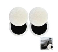 Tampons de Polissage en Laine d’Agneau 125 mm, 4 Pièces Tampon Polissage, Tampons Feutre Auto-adhésifs pour Bosch Accessories et Pneumatique, Idéal pour Voiture, Meubles et Surfaces Délicates