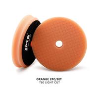 Tampons De Polissage En Mousse Pour Polisseuse De Voiture,5 ""(125mm)/6""(150mm),Éponge À Grille Biseautée,Da/Ro/Ga, - Type 2 Orange-6 Inch(150mm)