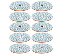 Tampons de polissage humide diamant 3 pouces 10 pièces disques de meulage souples pour granit marbre céramique accessoires de polisseur professionnel poudre de diamant à liaison (Disque abrasif à eau