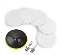 Tampons De Polissage Pour Perceuse, 8 Pièces Tampons En Laine Professionnels, Kit Polisseuse Tamponneuse Pour Voiture Avec Adaptateur De Perceuse M10 Et Adaptateur Hexagonal(180 Mm)