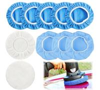 Tampons De Polissage Pour Voiture 220 mm - 250 mm 10 Pièces Bonnets De Polissage Peaux à Polir 5 Bonnette en Microfibre Douce 3 Not Tissé Tissu 2 Coral Fleece pour Polissage de Voiture