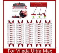 Tampons de rechange en microfibre pour balai plat Vileda Ultra Max, séchage rapide, lavables en machine, réutilisables, pièces de nettoyage 8 Mop Cloths