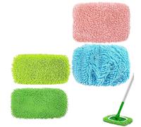 Tampons de rechange pour balai à franges pour usage domestique - Têtes de balai de rechange pour le nettoyage du sol, tampons doux et absorbants secs/humides multi-surfaces, tampons de balai en