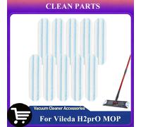 Tampons de rechange pour balai plat Vileda H2prO / 0-Cedar H2prO, en microfibre, lavables et réutilisables, accessoires pour tête de balai plat 10 PCS