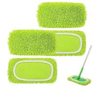 Tampons de rechange pour un usage domestique - Têtes de balai de rechange pour le nettoyage du sol, tampons secs et humides doux et absorbants multi-surfaces, tampons de balai en microfibre pour sols