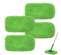 Tampons de rechange pour un usage domestique - Têtes de balai de rechange pour le nettoyage du sol, tampons secs et humides doux et absorbants, recharges multi-surfaces, tampons en microfibre pour