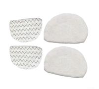 Tampons de récurage doux pour Bissell 1940 lavables en machine | Compatible avec la série Powerfresh ; texture douce ; sans danger pour les sols durs ; sangle élastique ; couleur blanche