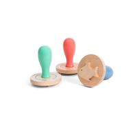 Tampons de Sable - Jeu créatif en Bois avec 3 tampons (10×8 cm) - Animaux Marins : Dauphins, Poissons et Baleines - Activité extérieure pour Enfants - Développe la motricité Globale et la créativité