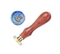 Tampons de sceau de cire de fleurs, kit de Timbre de sceau de cire de plantes AMTOL Plants, tampon de sceau de vintage pour les invitations de cartes de lettres, emballage cadeau (Romarin)