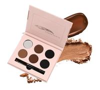 Tampons De Sourcils Kits De Pochoir Avec Brosses Sourcils Set Powch Pounch Facile À Utiliser Pour Les Beaux Kits Maquillage En Poudre
