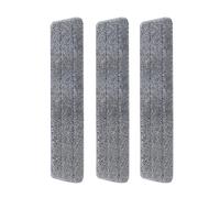 Tampons de Vadrouille,3 Pcs Tampon de Nettoyage de Tête de Balai de Ménage en Microfibre, Pour La Maison Bois Dur Marbre Les Carreaux(Gris,Largeur 10cm) (60cm)