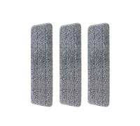 Tampons de Vadrouille,3 Pcs Tampon de Nettoyage de Tête de Balai de Ménage en Microfibre, Pour La Maison Bois Dur Marbre Les Carreaux(Gris,Largeur 10cm) (45cm)
