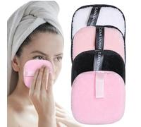 Tampons démaquillants lavables - Chiffon de nettoyage pour le visage 4 pièces - Chiffon pour le visage polyvalent écologique pour le lavage du visage, toner