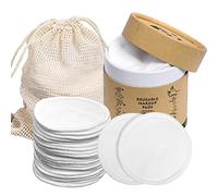 Tampons démaquillants lavables et réutilisables, tampons démaquillants, tampons en Coton, lingettes démaquillantes en Bambou, tampons de Nettoyage, avec Sac à Linge en Coton et boîte de Rangement