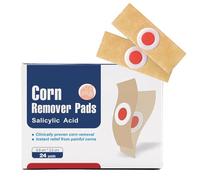 Tampons d'enlèvement de maïs | 24 coussinets anti-callosités - Patchs anti-ampoules avec trou, pansement de soin des pieds pour cors, callosités ou verrues plantaires