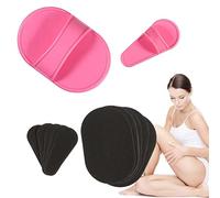 Tampons D'épilation Away épilateur pour le Visage 2 Tailles Tampons D'épilation pour Femmes Filles Cristal Corps Lèvres épilatoires pour les Poils du Visage, Kit de Gomme