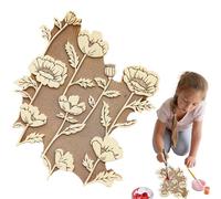 Tampons En Bois D'herbier - Fabrication De Cartes Décoratives, Tampon À Encre Décoratif De Fleurs De, Marque Artisanale En Bois Pour Journal, Lettres De Scrapbooking, Fabrication De Cartes, Ta