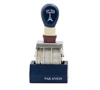 Tampons en bois en forme de lettres de l'alphabet - 8,5 x 3,2 cm (sans la base) - Tampon vintage réglable en caoutchouc pour loisirs créatifs, journal intime, effet cachet postal, pour amateurs de